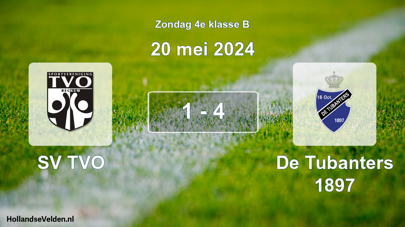 Total number of matches played: SV TVO - De Tubanters 1897 1 - 4 (20 May 2024)