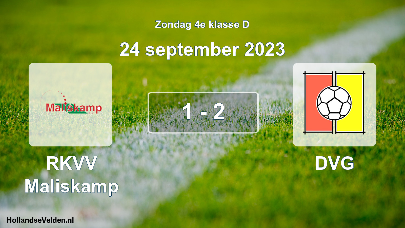 Total number of matches played: RKVV Maliskamp - DVG 1 - 2 (24 September 2023)
