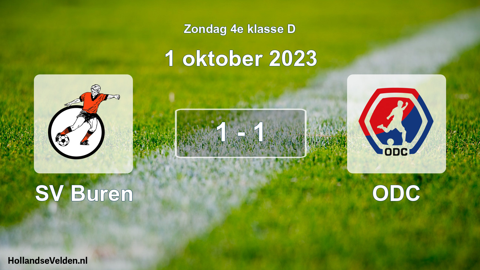 Total number of matches played: SV Buren - ODC 1 - 1 (1 October 2023)