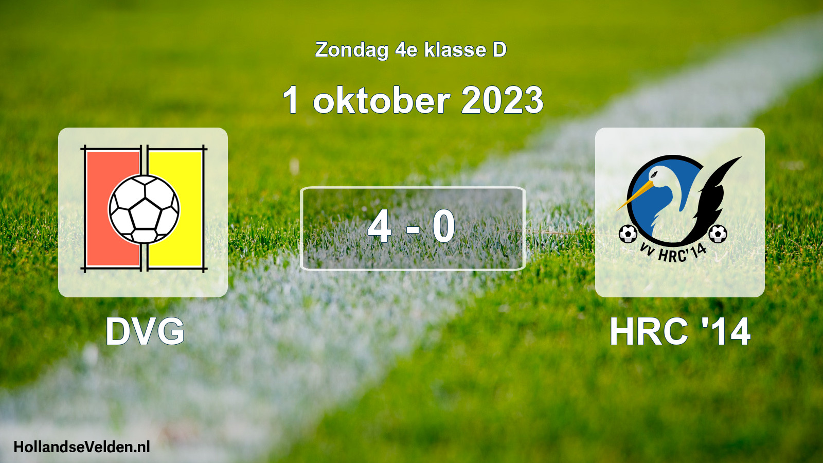 Total number of matches played: DVG - HRC '14 4 - 0 (1 October 2023)