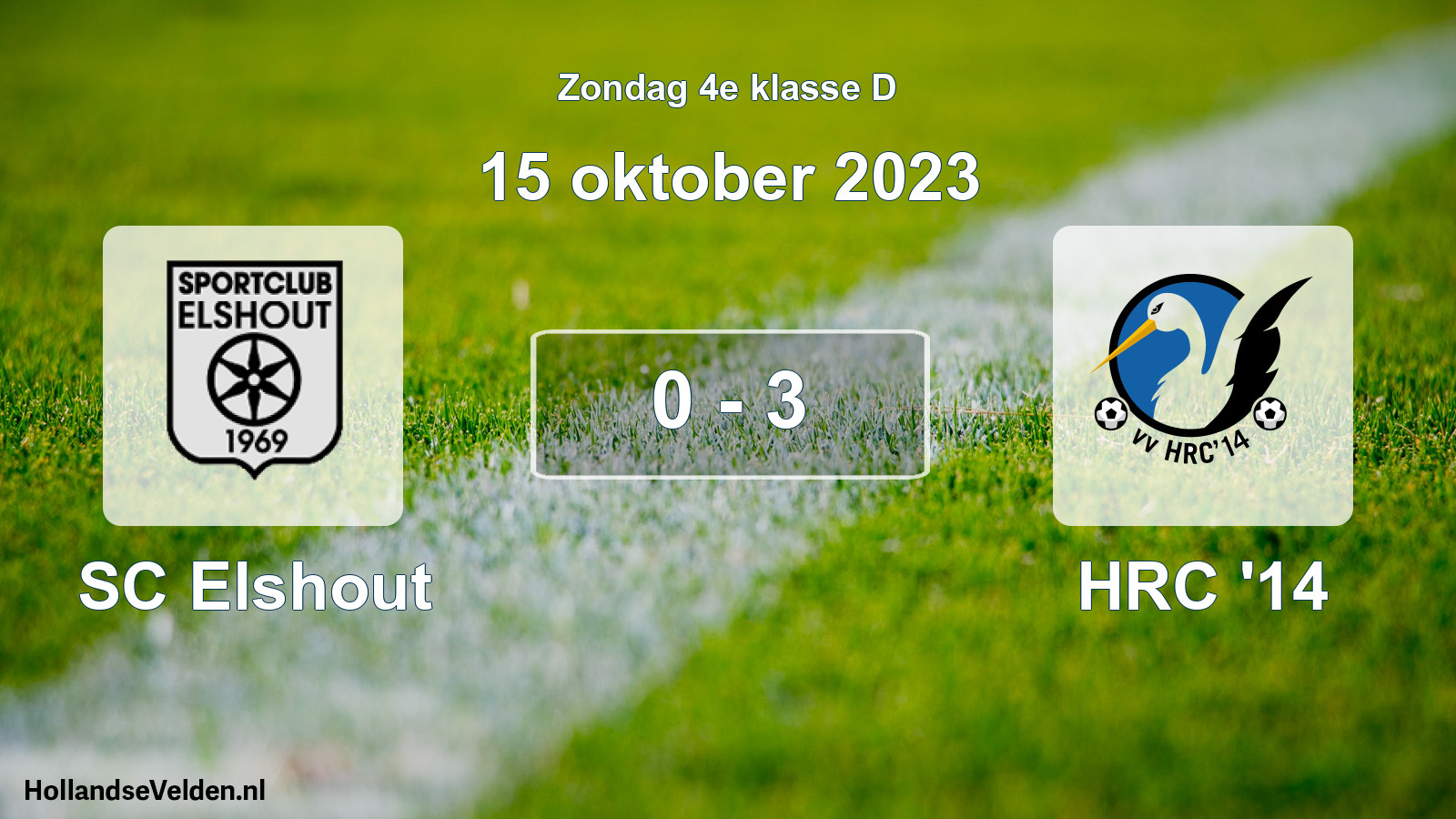 Total number of matches played: SC Elshout - HRC '14 0 - 3 (15 October 2023)