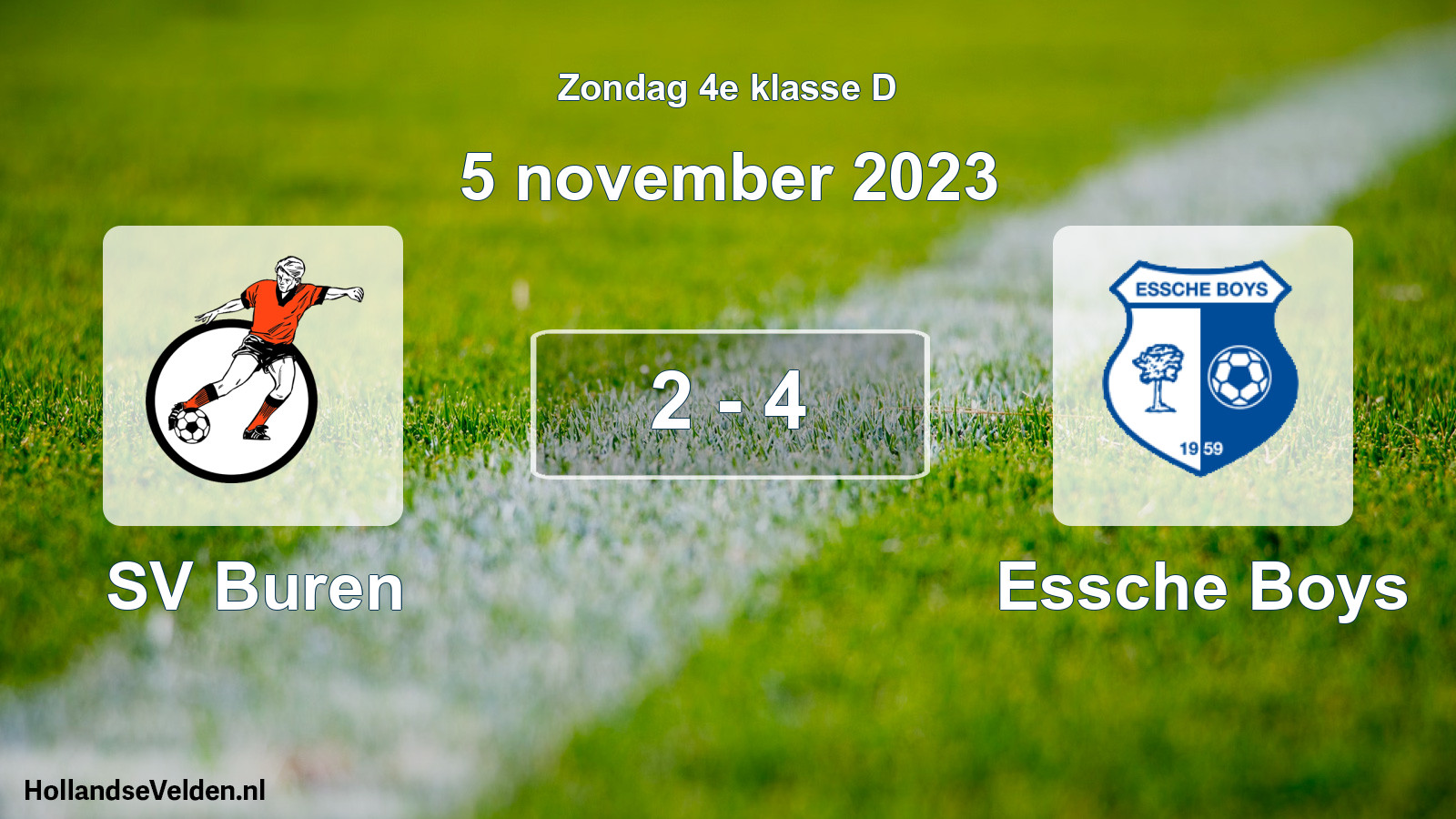 Total number of matches played: SV Buren - Essche Boys 2 - 4 (5 November 2023)