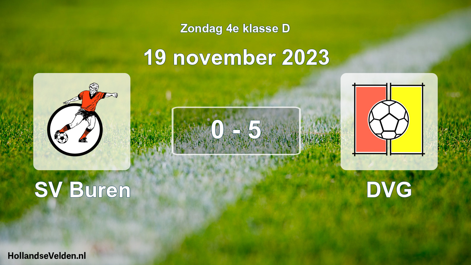 Total number of matches played: SV Buren - DVG 0 - 5 (19 November 2023)