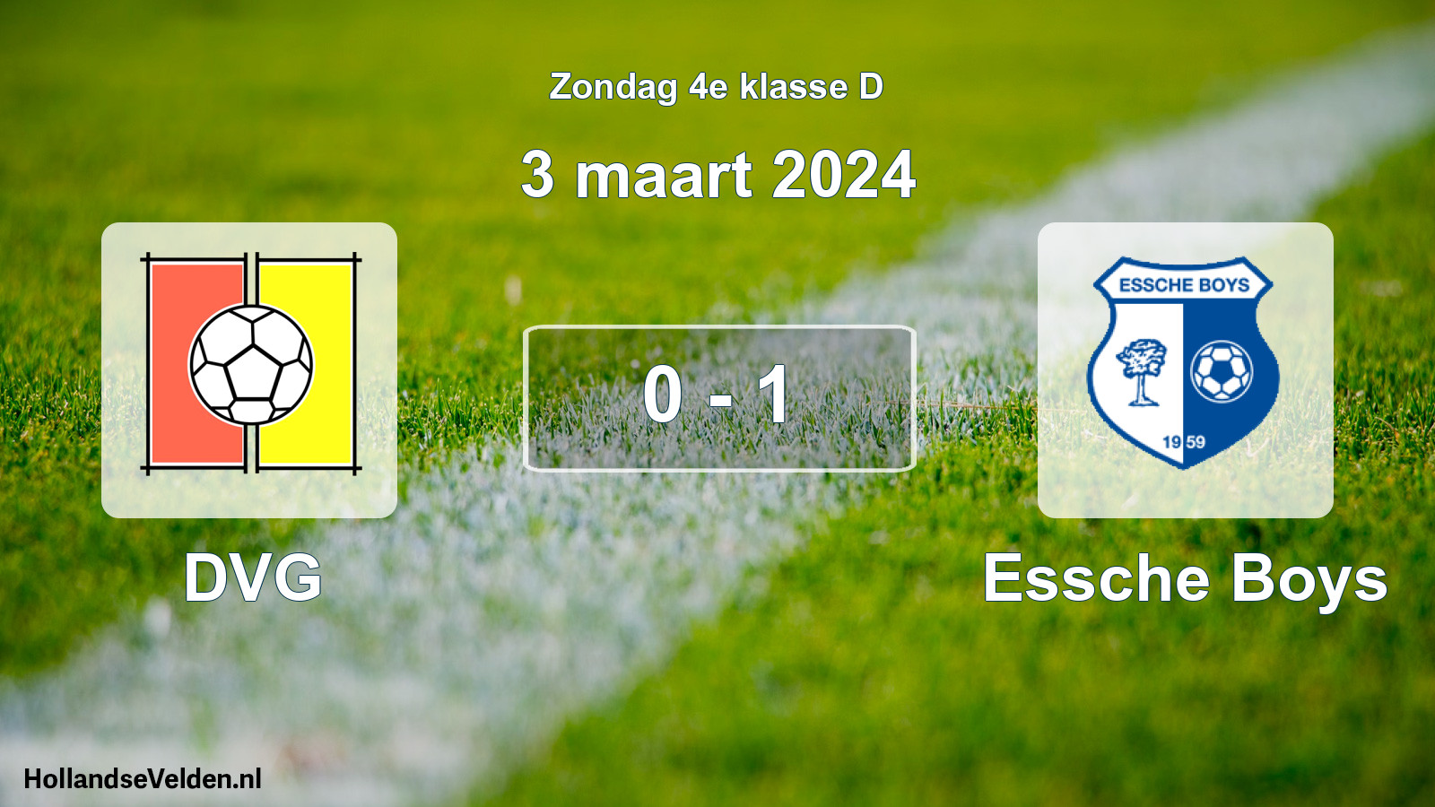 Total number of matches played: DVG - Essche Boys 0 - 1 (3 March 2024)