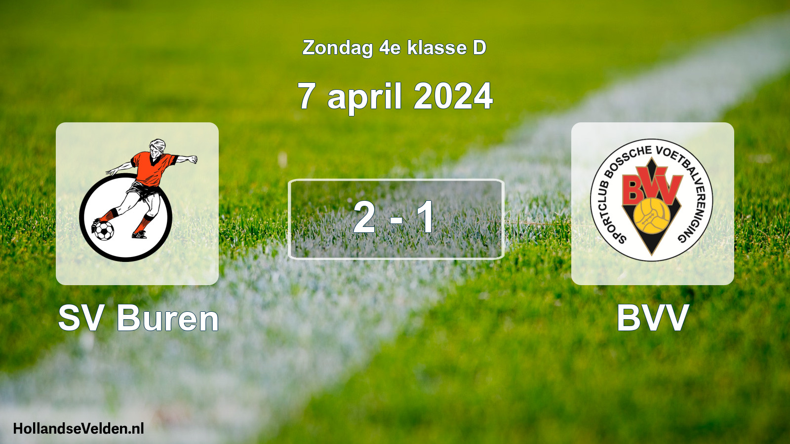 Total number of matches played: SV Buren - BVV 2 - 1 (7 April 2024)