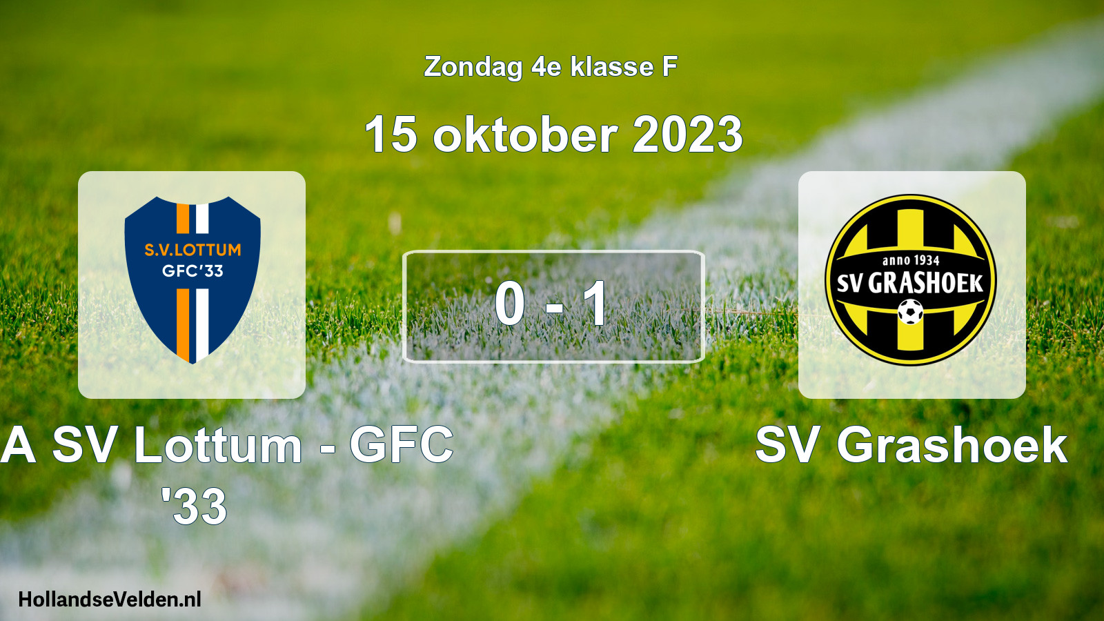 Total number of matches played: SSA SV Lottum - GFC '33 - SV Grashoek 0 - 1 (15 October 2023)