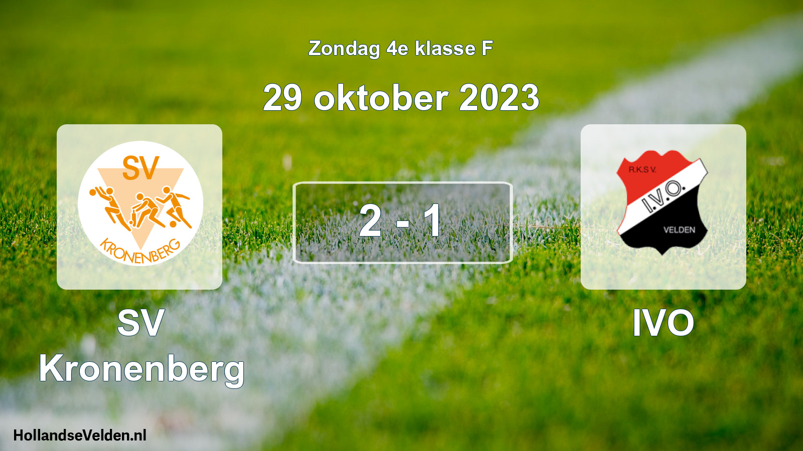 Total number of matches played: SV Kronenberg - IVO 2 - 1 (29 October 2023)
