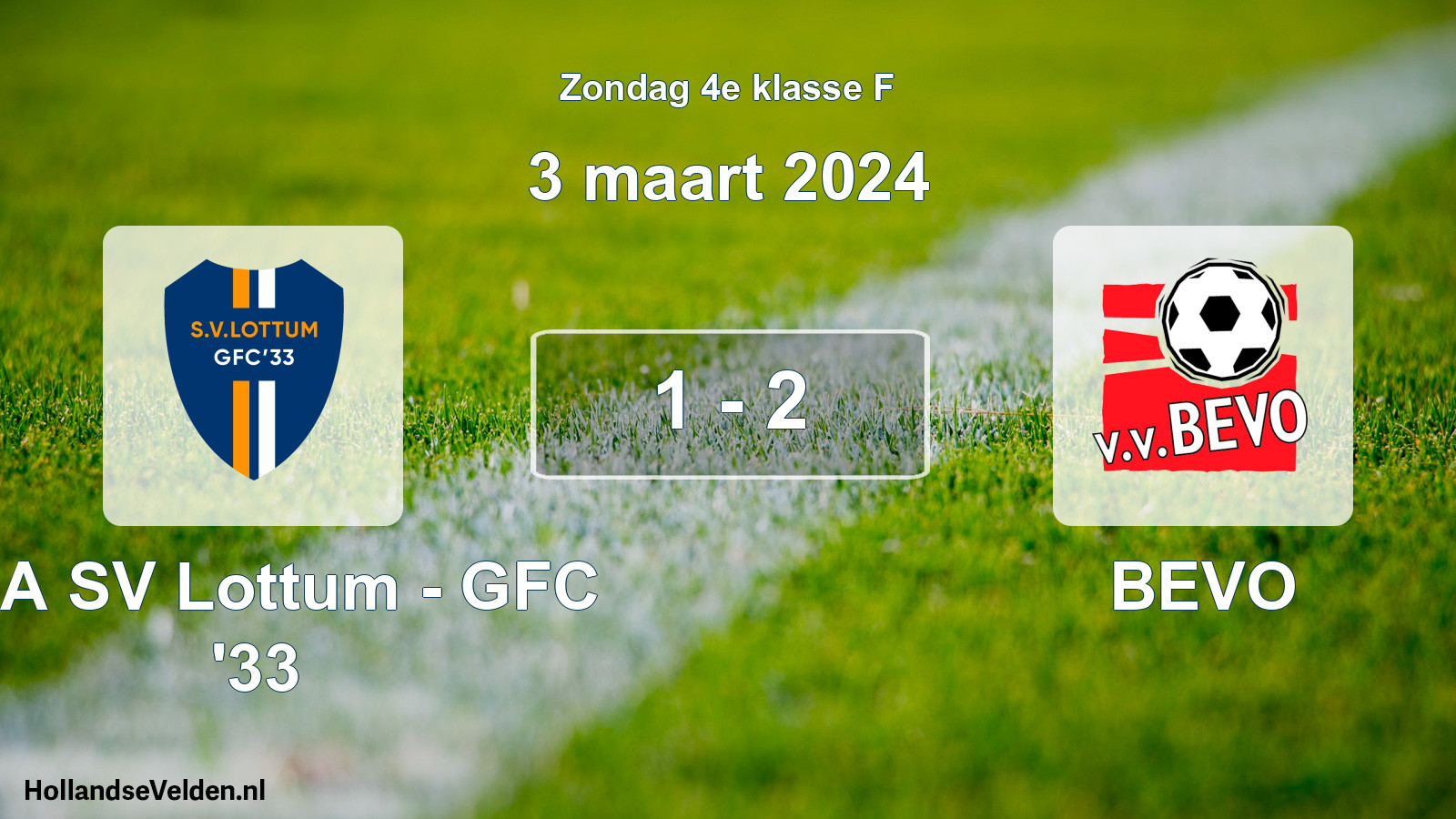 Total number of matches played: SSA SV Lottum - GFC '33 - BEVO 1 - 2 (3 March 2024)