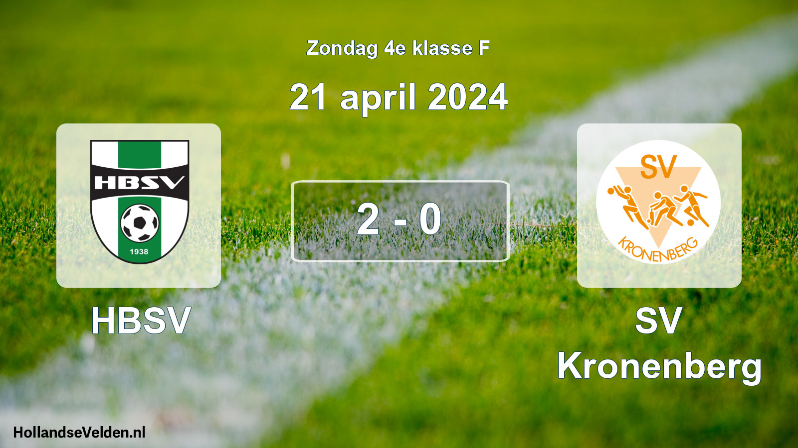 Total number of matches played: HBSV - SV Kronenberg 2 - 0 (21 April 2024)