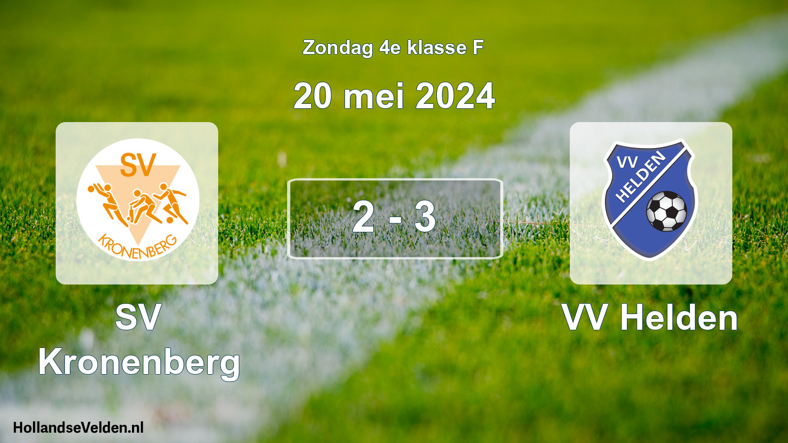 Total number of matches played: SV Kronenberg - VV Helden 2 - 3 (20 May 2024)