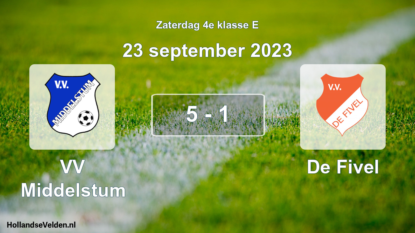 Total number of matches played: VV Middelstum - De Fivel 5 - 1 (23 September 2023)