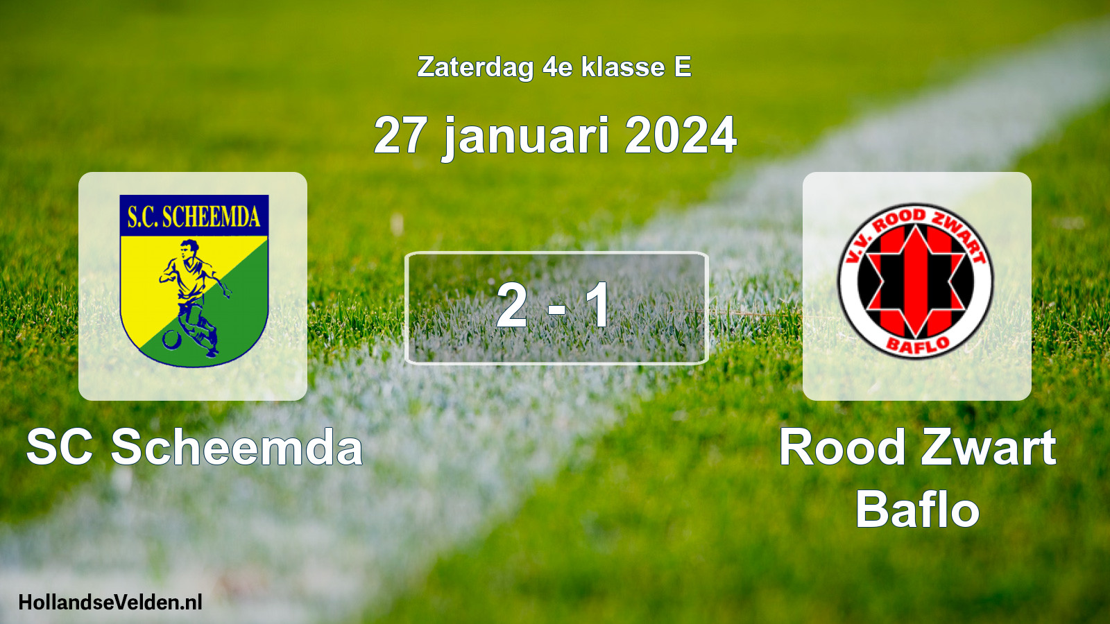 Total number of matches played: SC Scheemda - Rood Zwart Baflo 2 - 1 (27 January 2024)