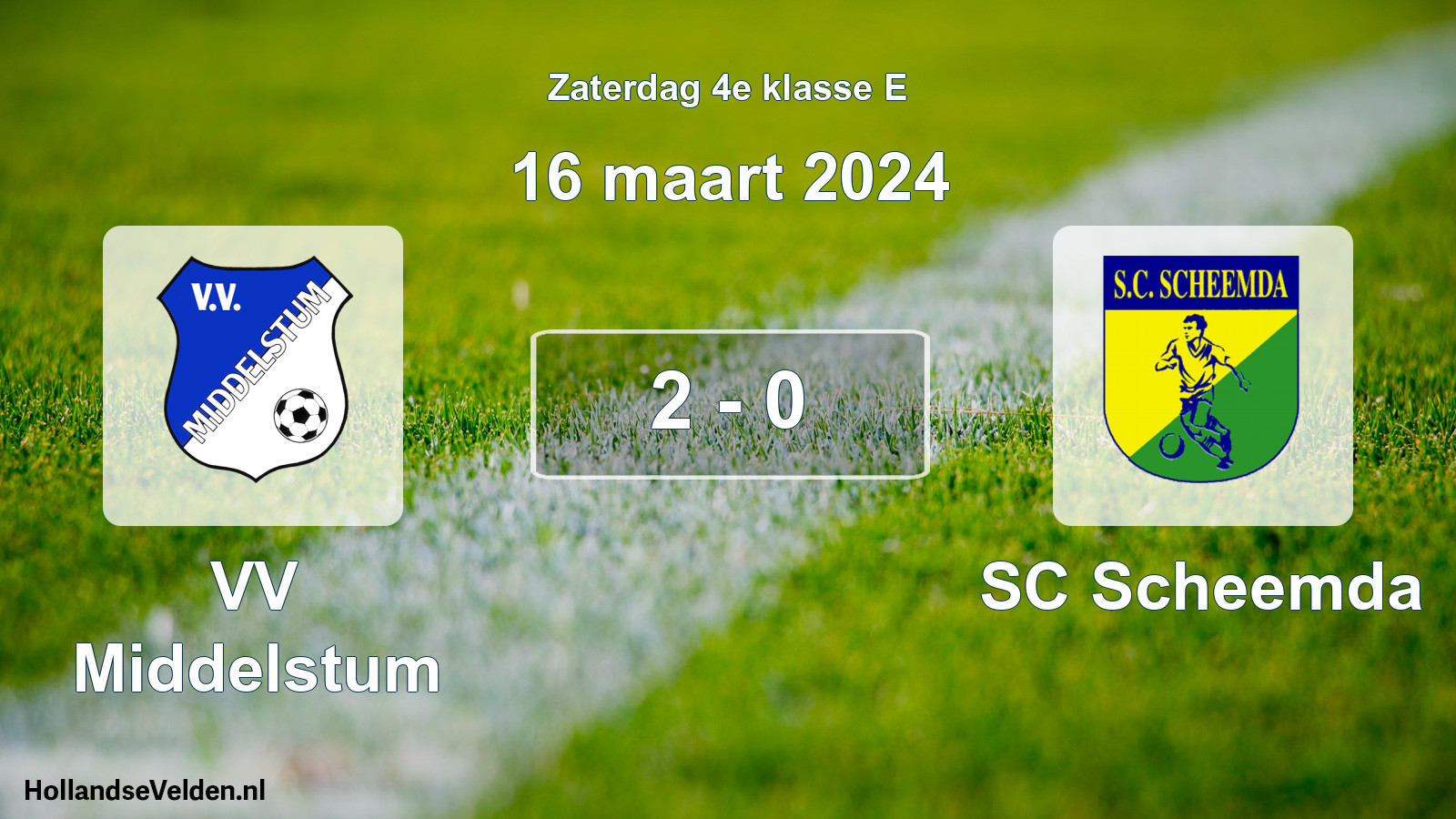 Total number of matches played: VV Middelstum - SC Scheemda 2 - 0 (16 March 2024)