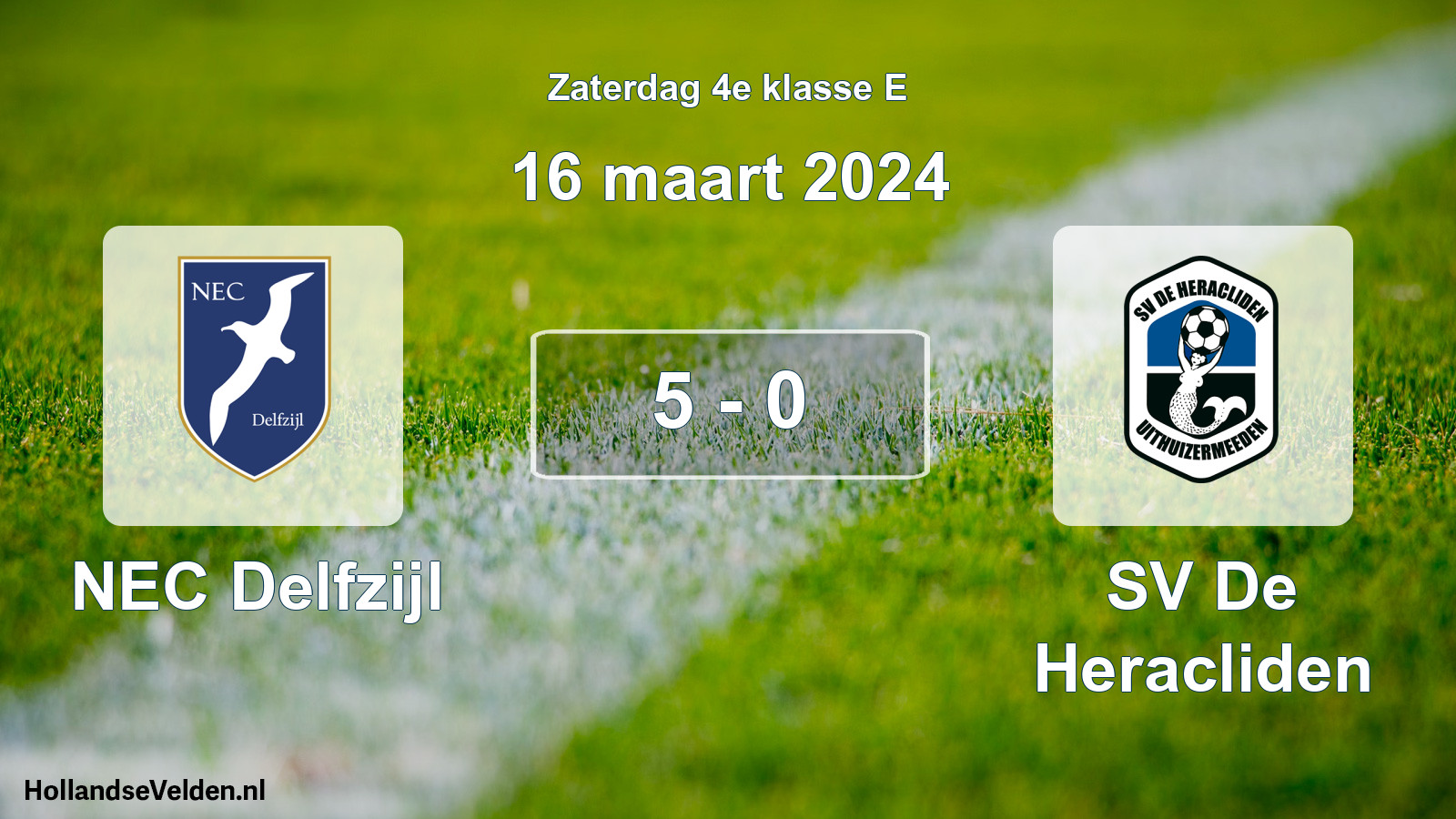 Total number of matches played: NEC Delfzijl - SV De Heracliden 5 - 0 (16 March 2024)
