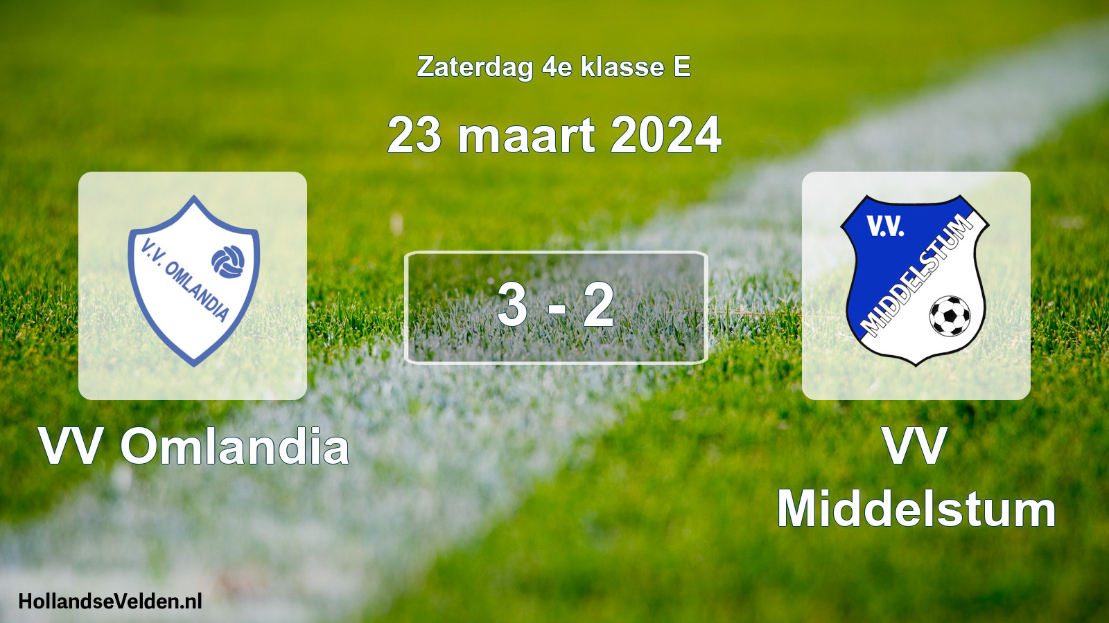 Total number of matches played: VV Omlandia - VV Middelstum 3 - 2 (23 March 2024)