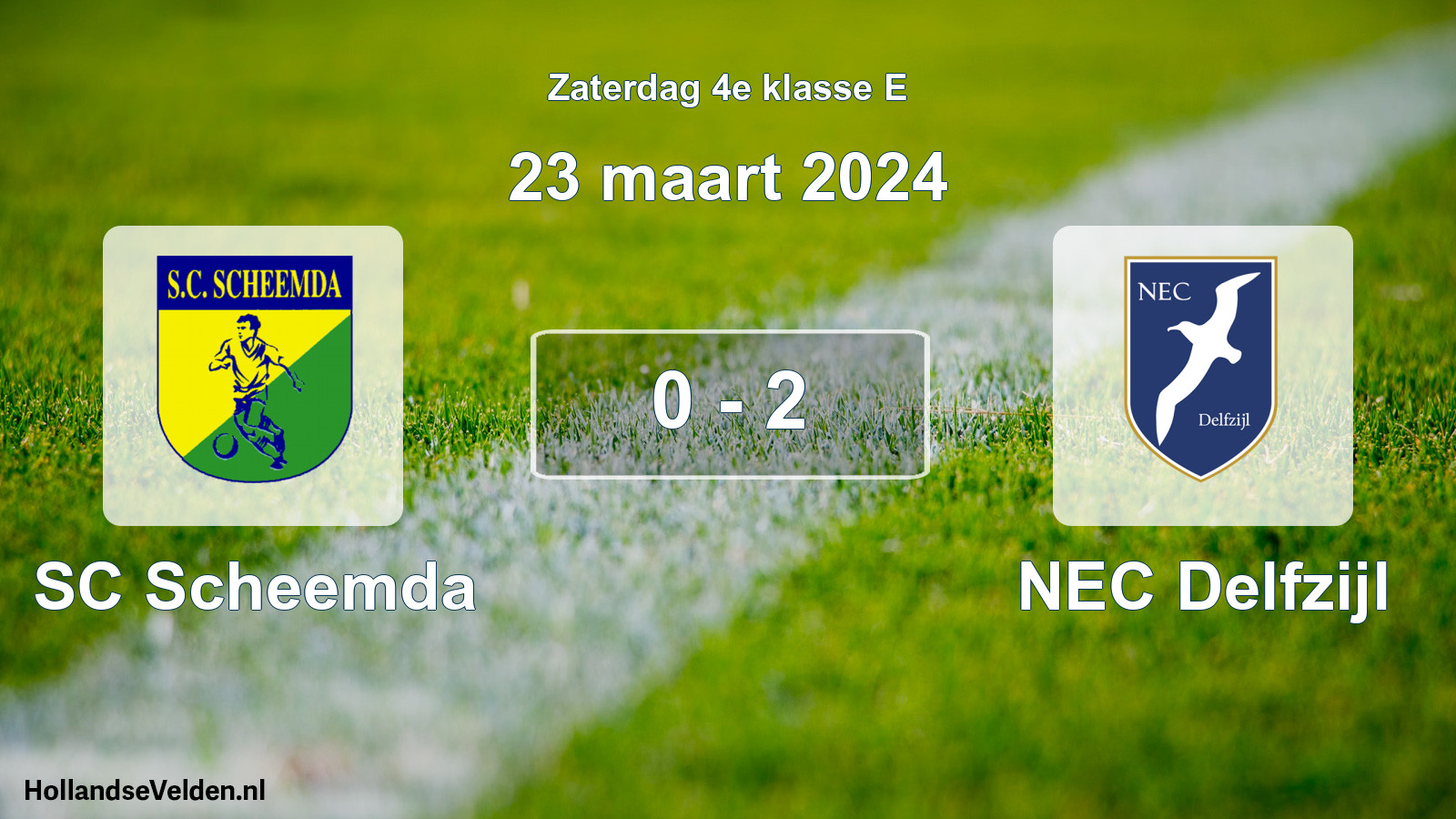 Total number of matches played: SC Scheemda - NEC Delfzijl 0 - 2 (23 March 2024)
