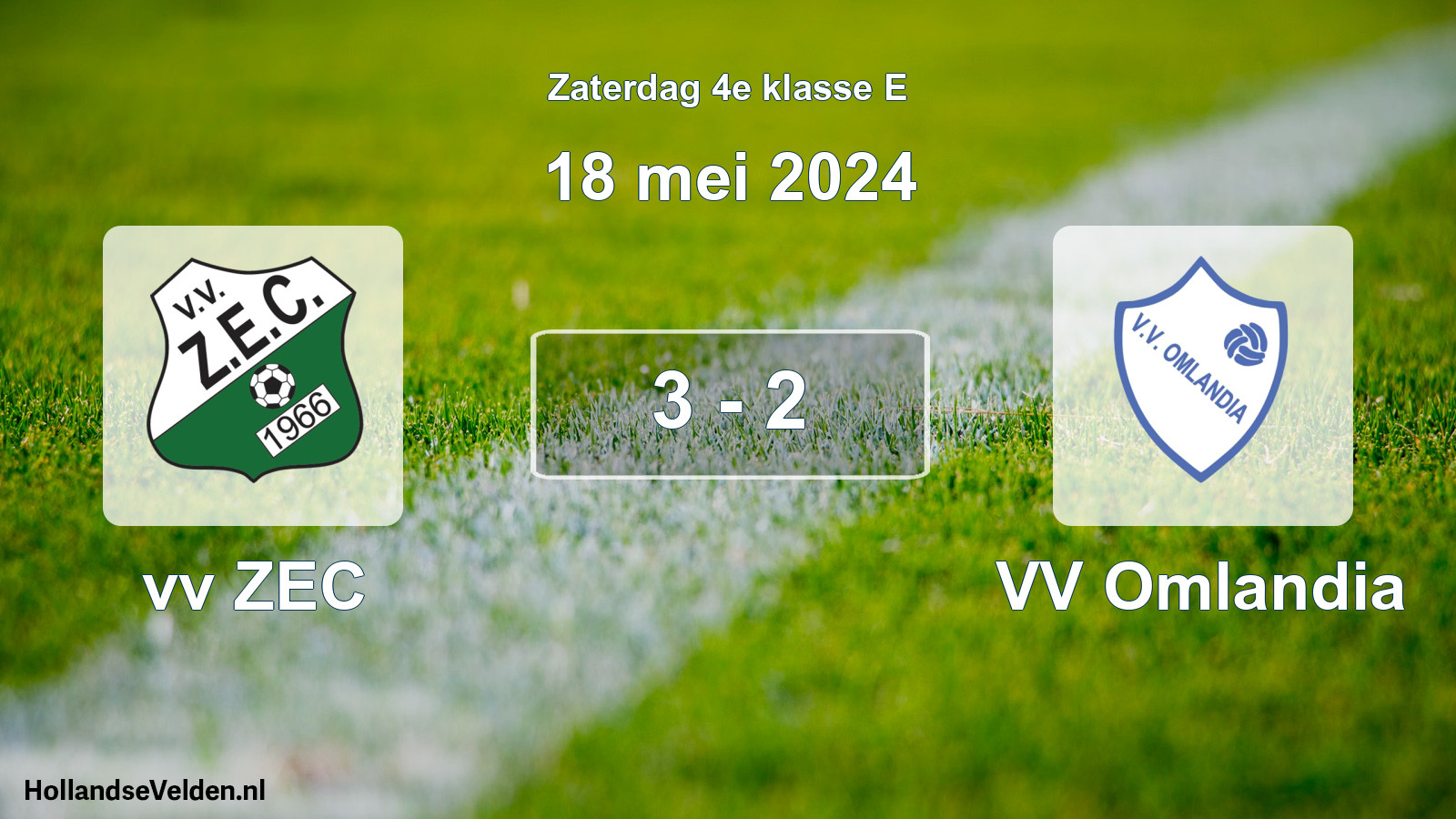 Total number of matches played: vv ZEC - VV Omlandia 3 - 2 (18 May 2024)