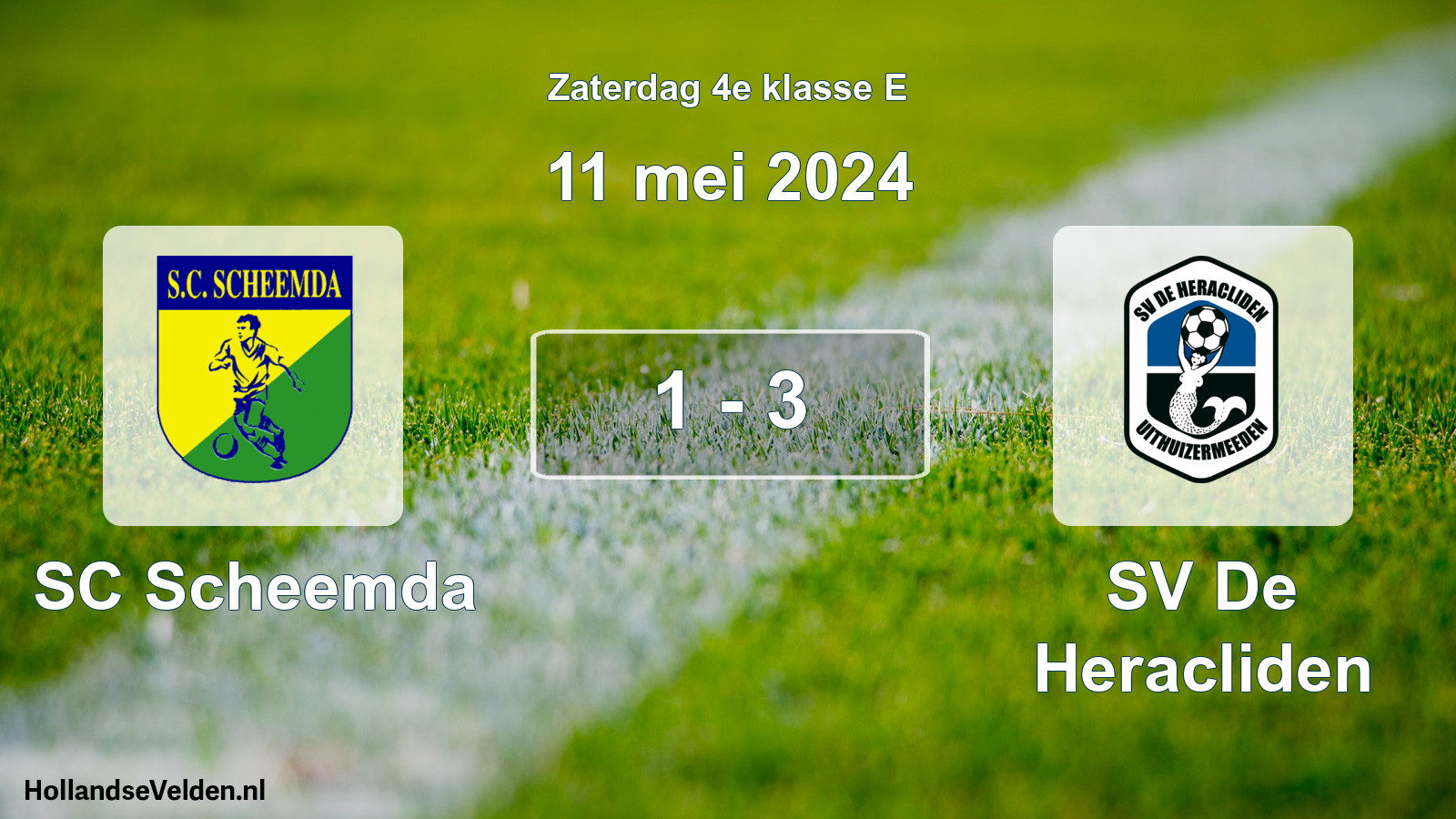 Total number of matches played: SC Scheemda - SV De Heracliden 1 - 3 (11 May 2024)