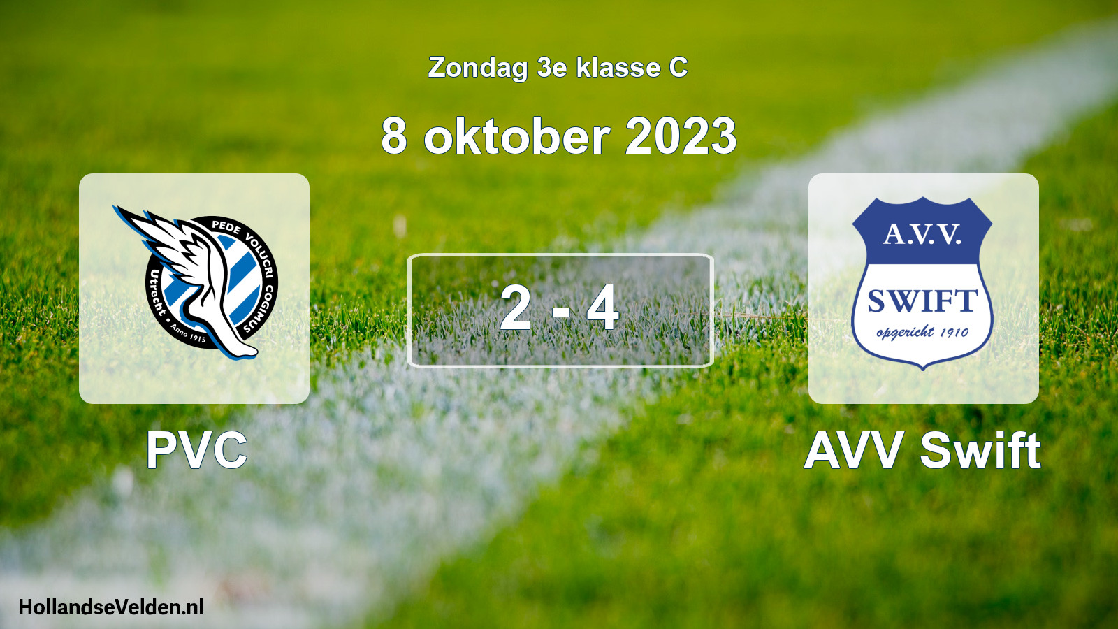Total number of matches played: PVC - AVV Swift 2 - 4 (8 October 2023)