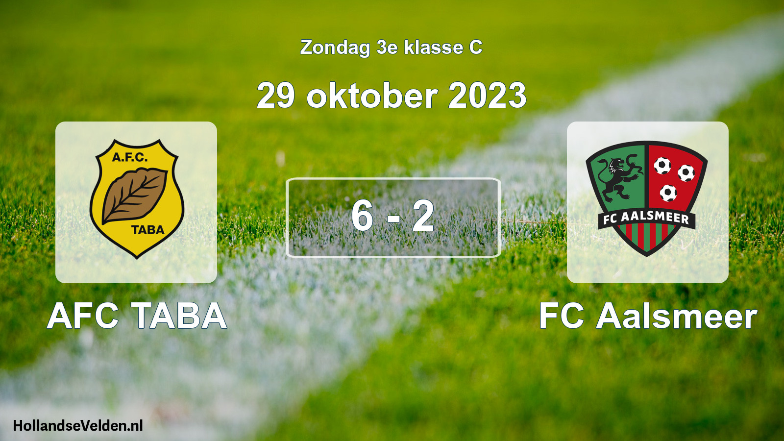 Total number of matches played: AFC TABA - FC Aalsmeer 6 - 2 (29 October 2023)