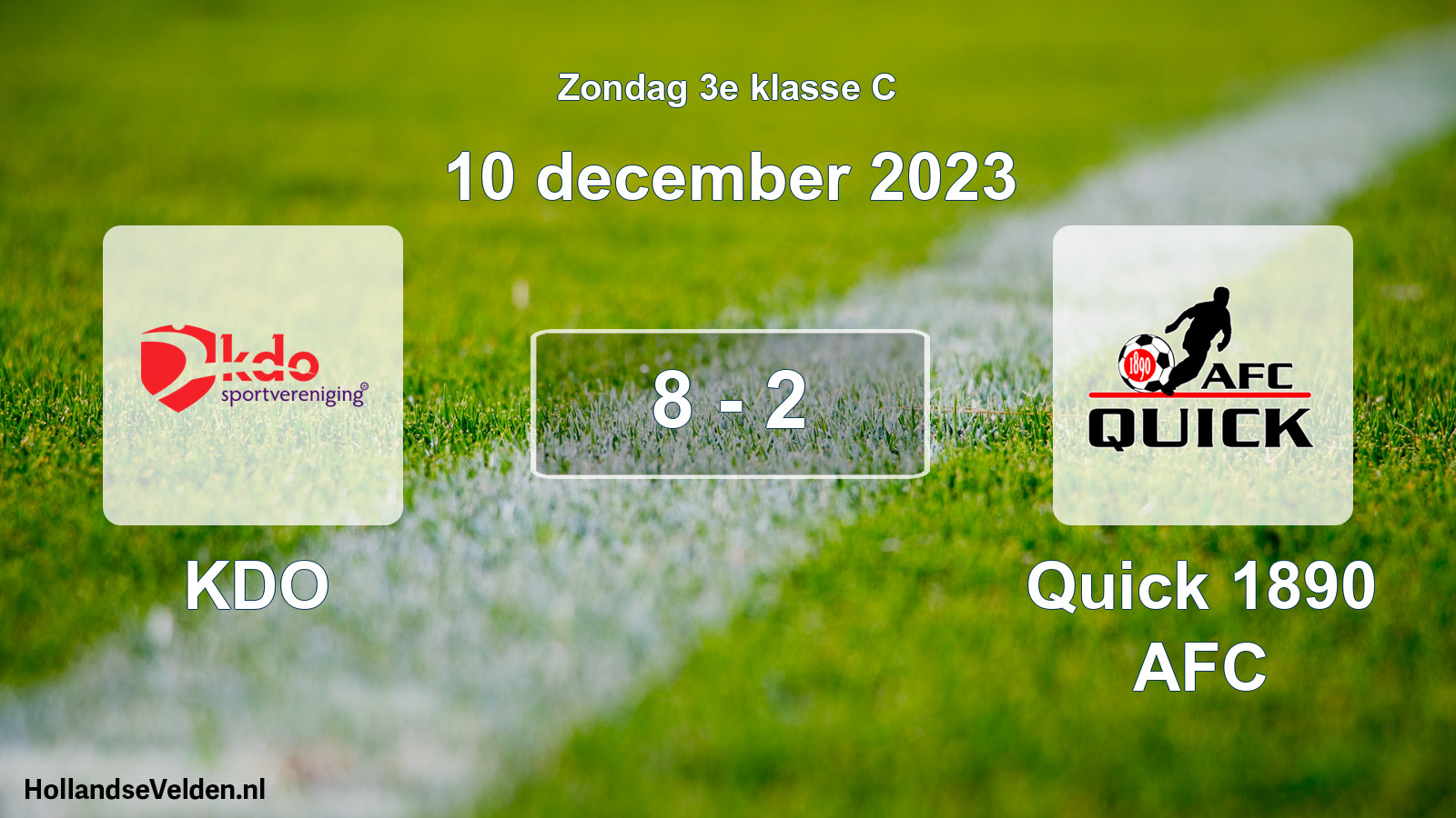 Total number of matches played: KDO - Quick 1890 AFC 8 - 2 (10 December 2023)