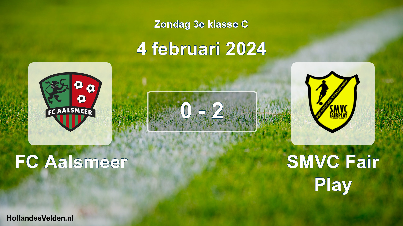Total number of matches played: FC Aalsmeer - SMVC Fair Play 0 - 2 (4 February 2024)
