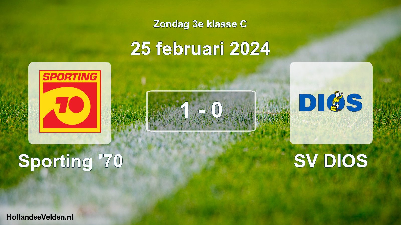 Total number of matches played: Sporting '70 - SV DIOS 1 - 0 (25 February 2024)