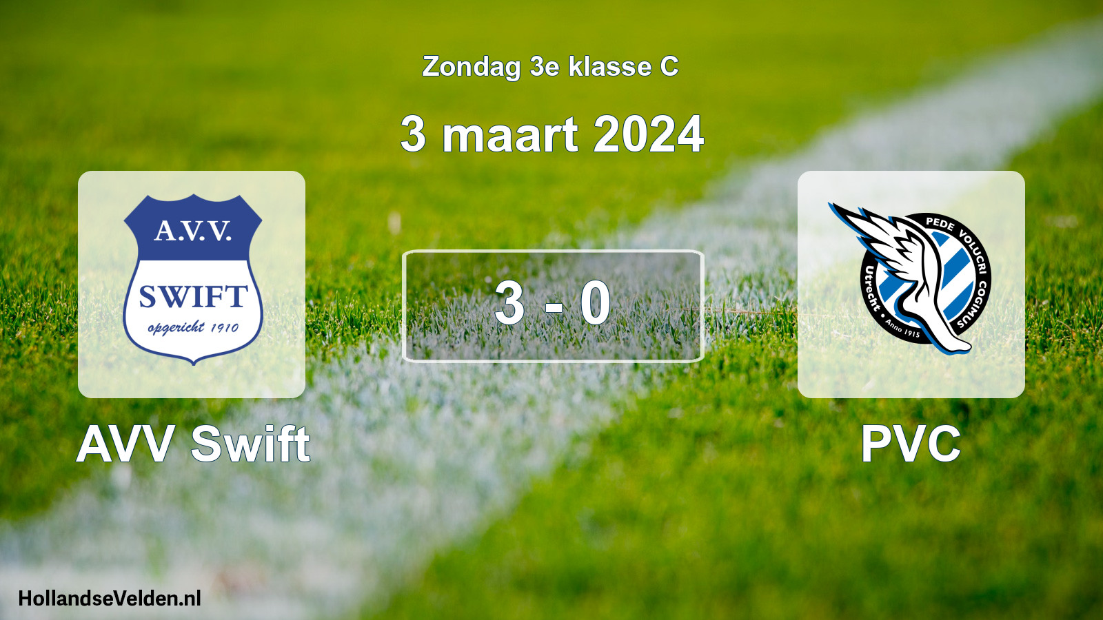Total number of matches played: AVV Swift - PVC 3 - 0 (3 March 2024)