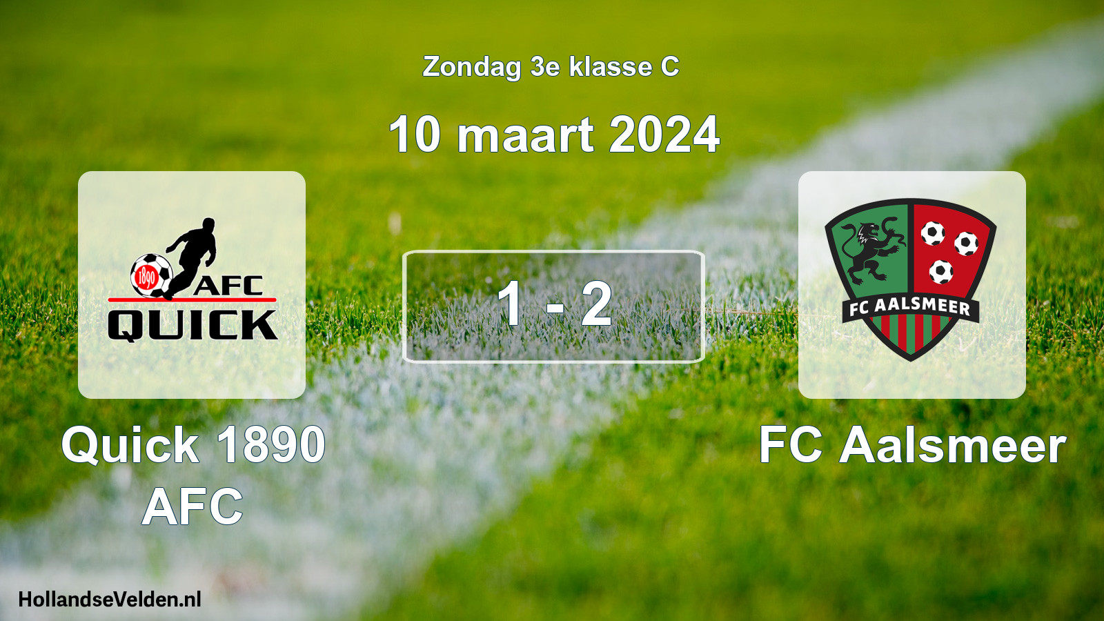 Total number of matches played: Quick 1890 AFC - FC Aalsmeer 1 - 2 (10 March 2024)