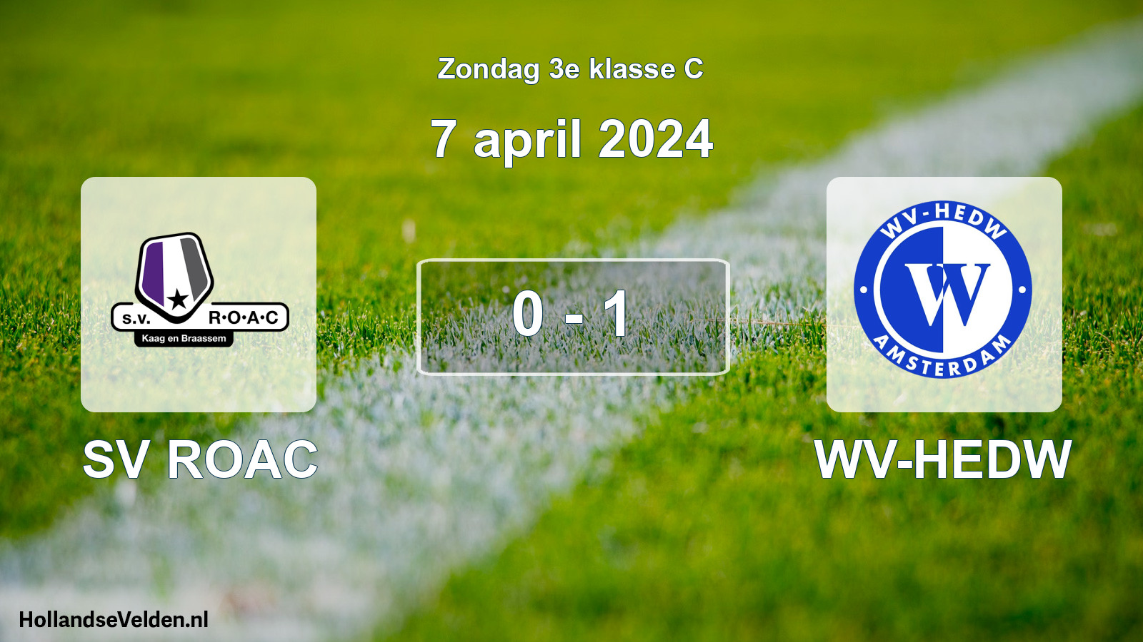 Total number of matches played: SV ROAC - WV-HEDW 0 - 1 (7 April 2024)