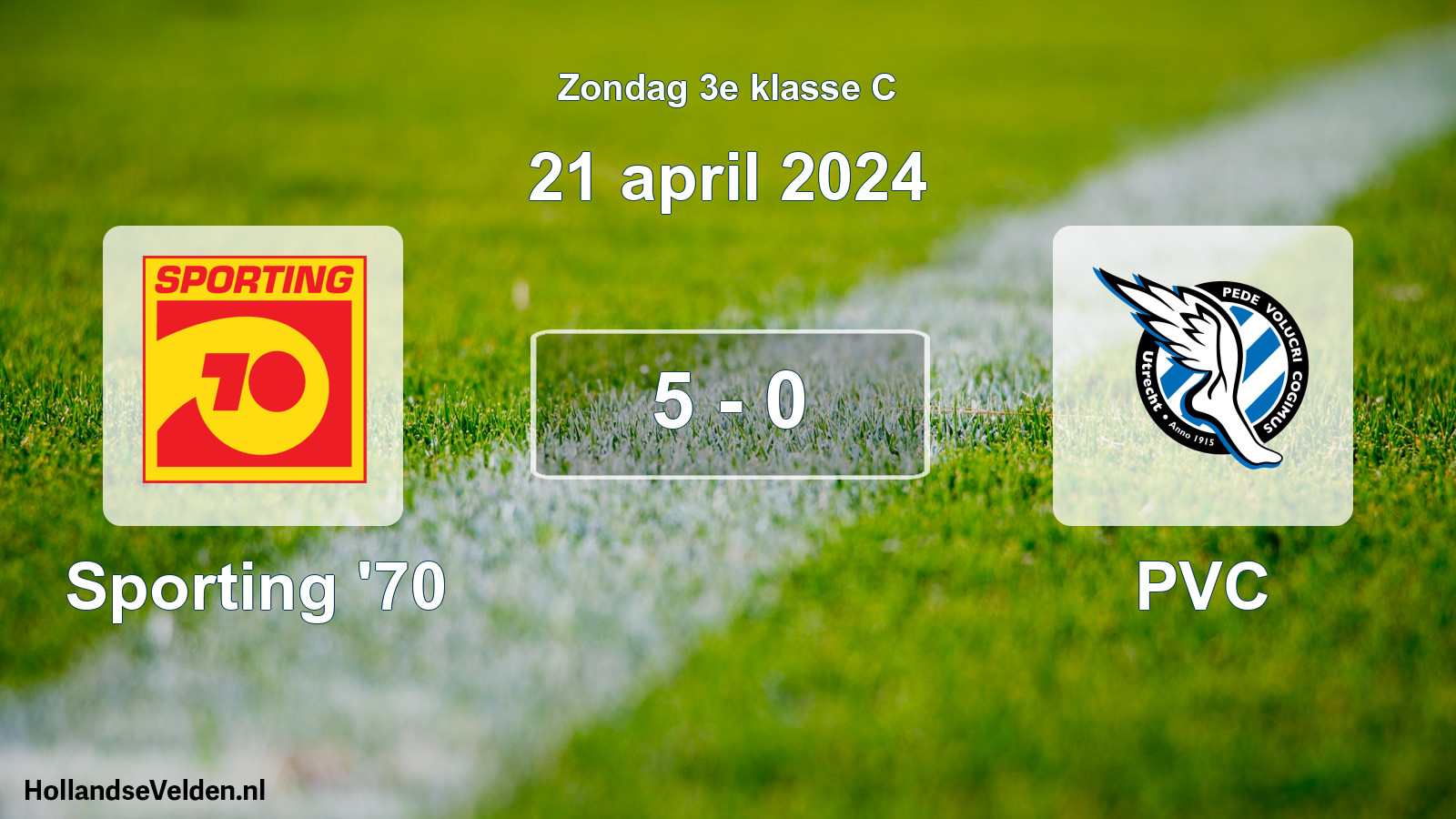 Total number of matches played: Sporting '70 - PVC 5 - 0 (21 April 2024)