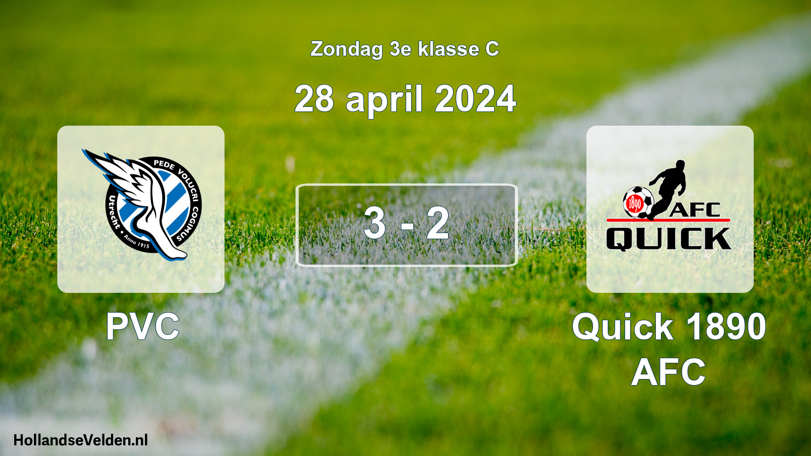 Total number of matches played: PVC - Quick 1890 AFC 3 - 2 (28 April 2024)