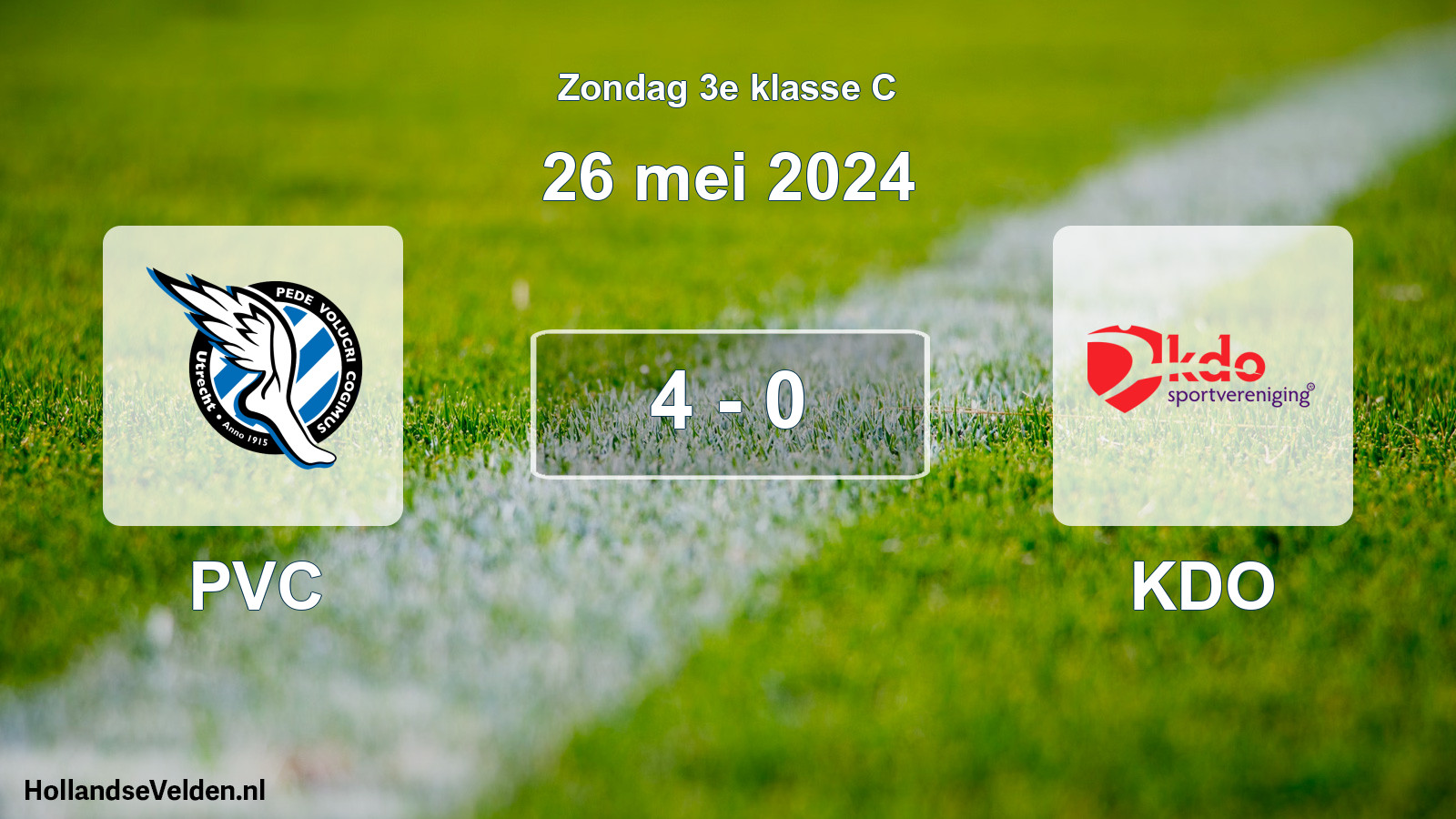 Total number of matches played: PVC - KDO 4 - 0 (26 May 2024)