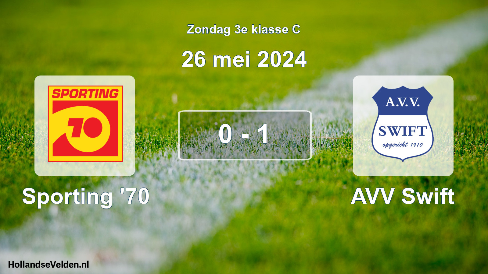 Total number of matches played: Sporting '70 - AVV Swift 0 - 1 (26 May 2024)