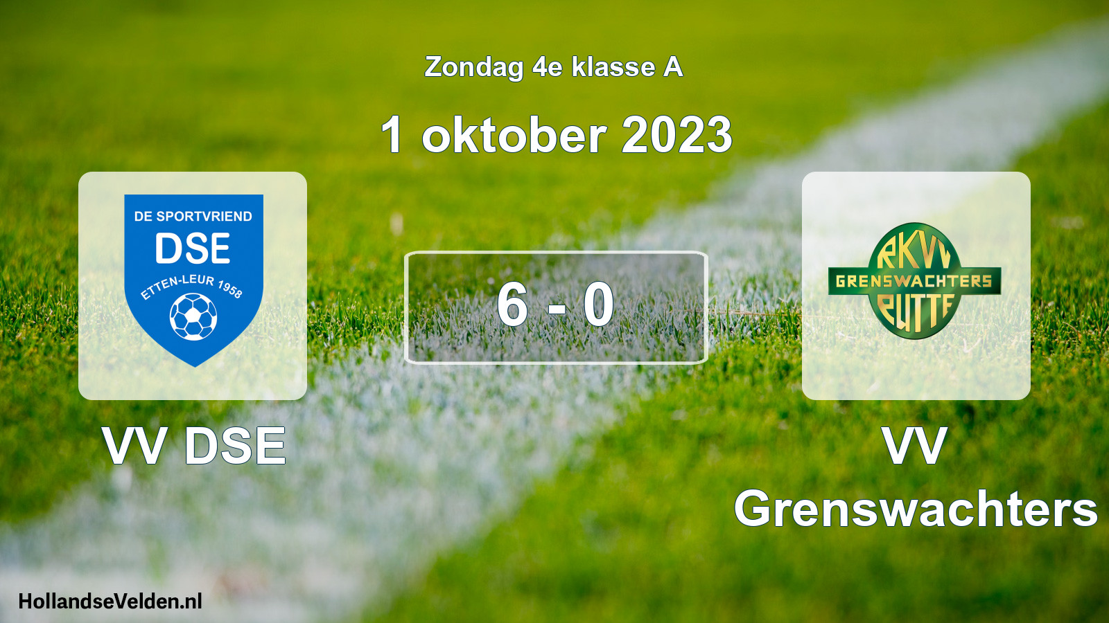 Total number of matches played: VV DSE - VV Grenswachters 6 - 0 (1 October 2023)