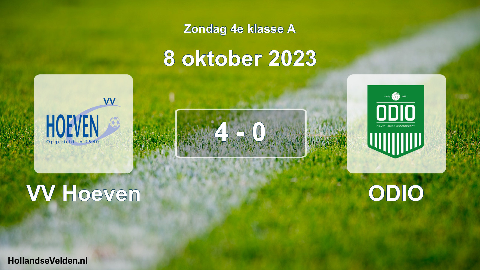Total number of matches played: VV Hoeven - ODIO 4 - 0 (8 October 2023)