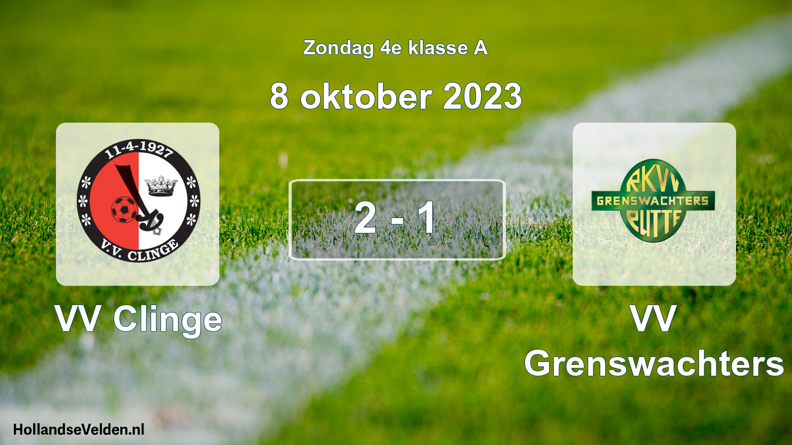 Total number of matches played: VV Clinge - VV Grenswachters 2 - 1 (8 October 2023)