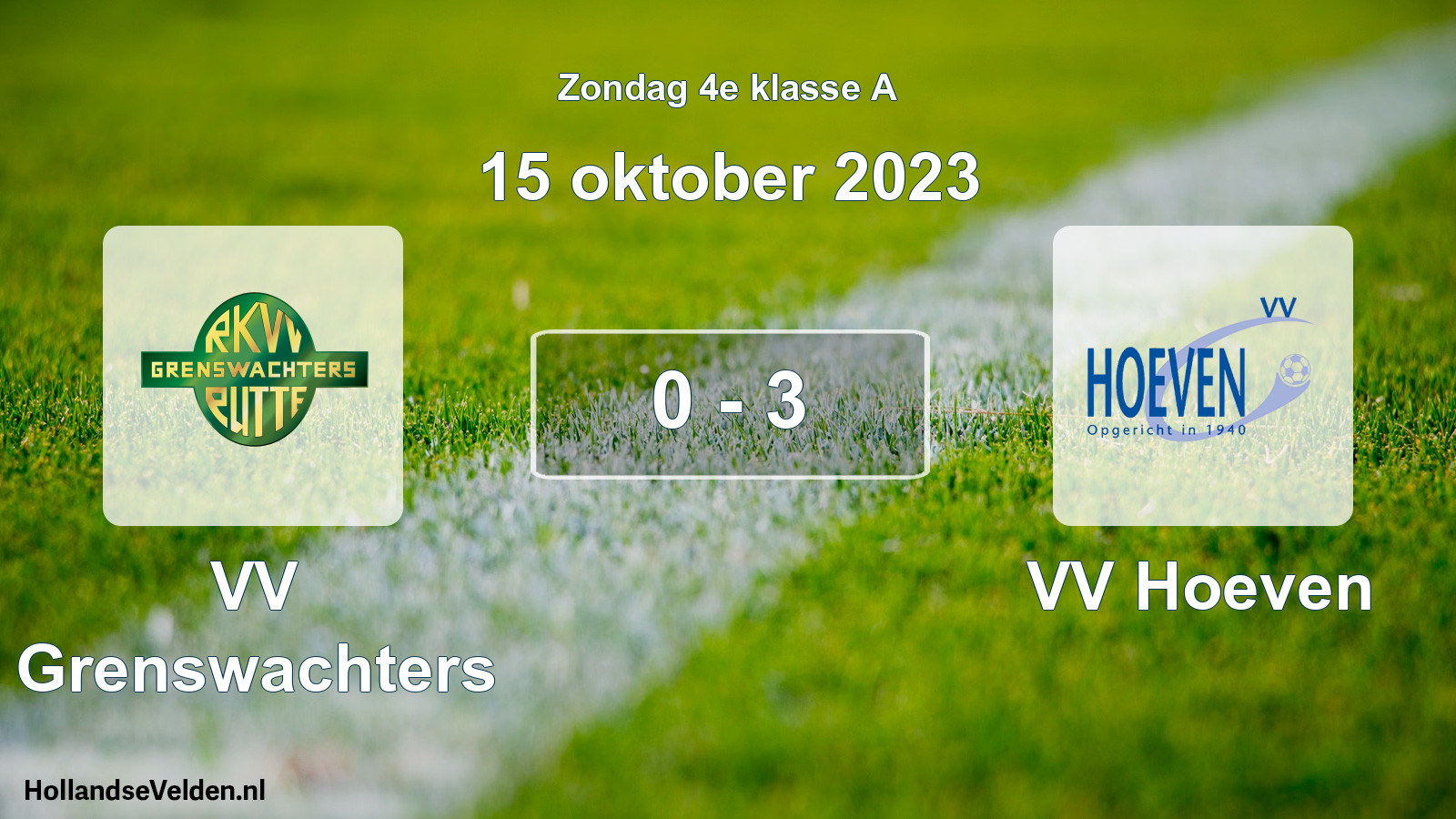 Total number of matches played: VV Grenswachters - VV Hoeven 0 - 3 (15 October 2023)