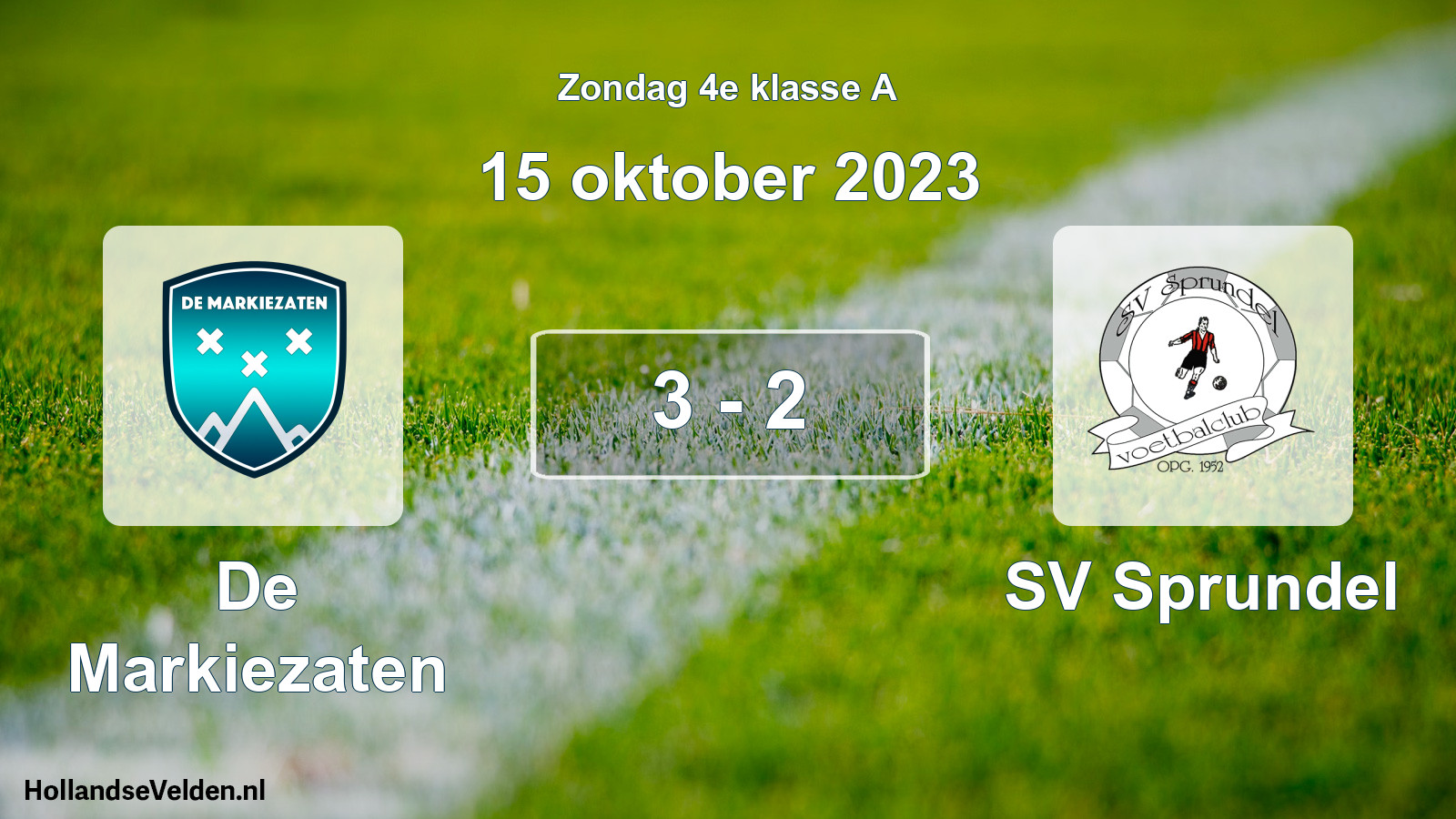 Total number of matches played: De Markiezaten - SV Sprundel 3 - 2 (15 October 2023)
