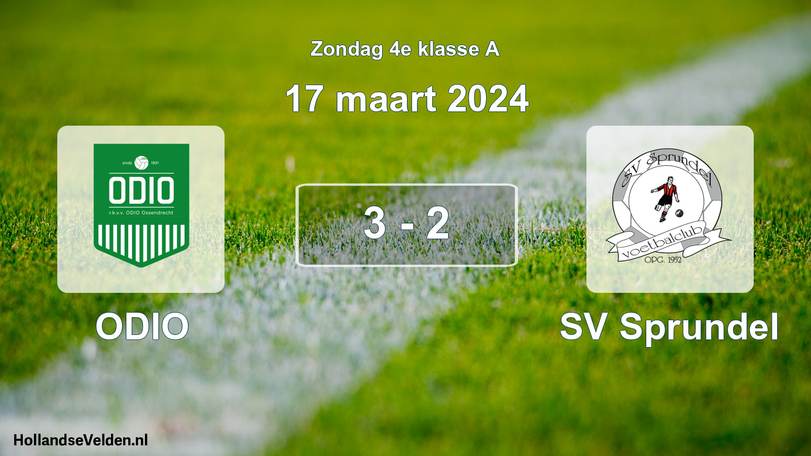 Total number of matches played: ODIO - SV Sprundel 3 - 2 (17 March 2024)