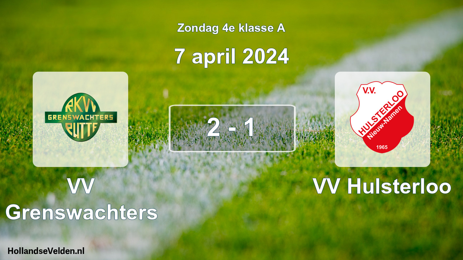 Total number of matches played: VV Grenswachters - VV Hulsterloo 2 - 1 (7 April 2024)