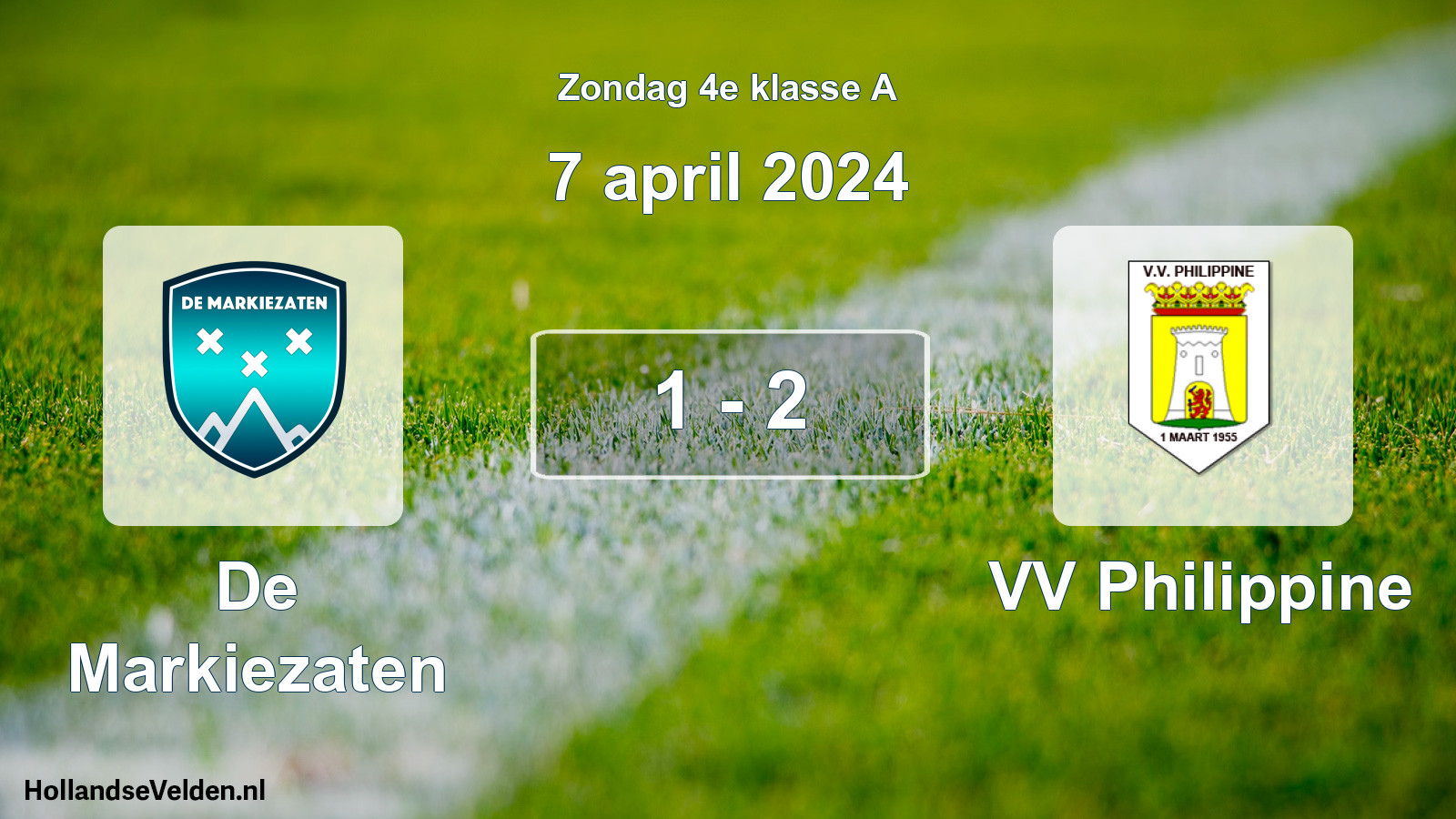 Total number of matches played: De Markiezaten - VV Philippine 1 - 2 (7 April 2024)