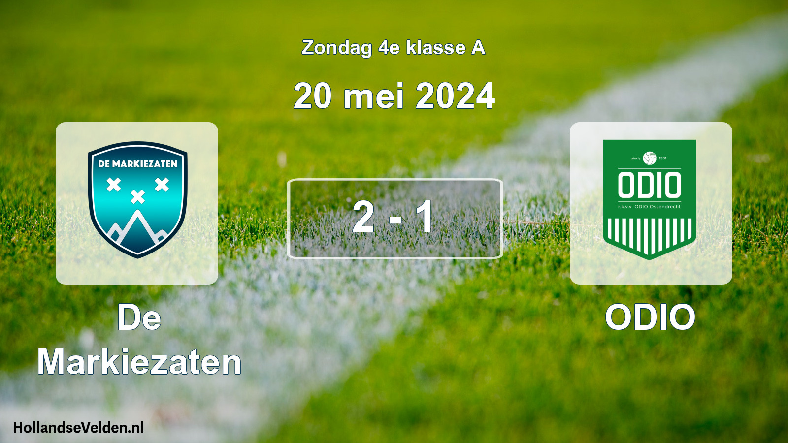 Total number of matches played: De Markiezaten - ODIO 2 - 1 (20 May 2024)