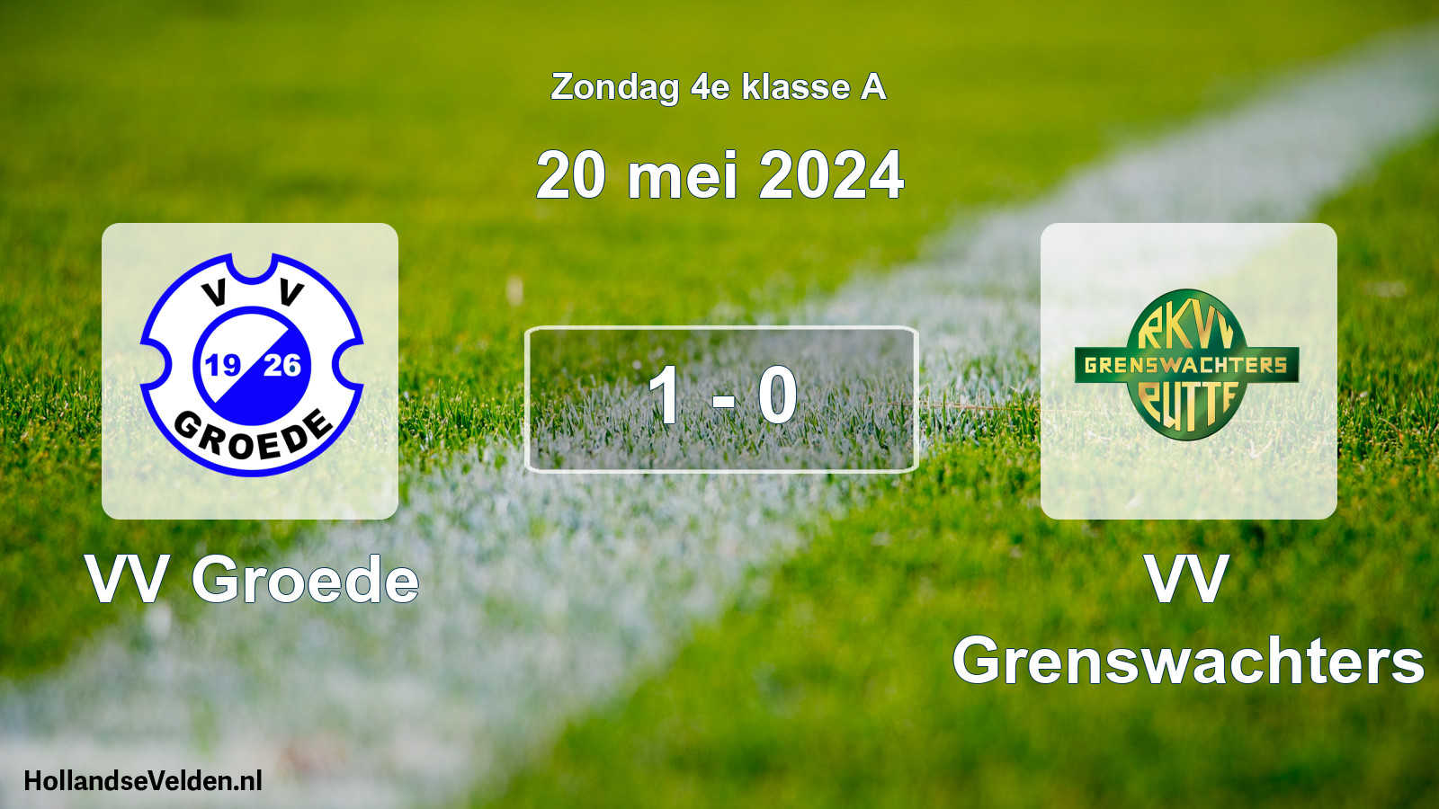 Total number of matches played: VV Groede - VV Grenswachters 1 - 0 (20 May 2024)