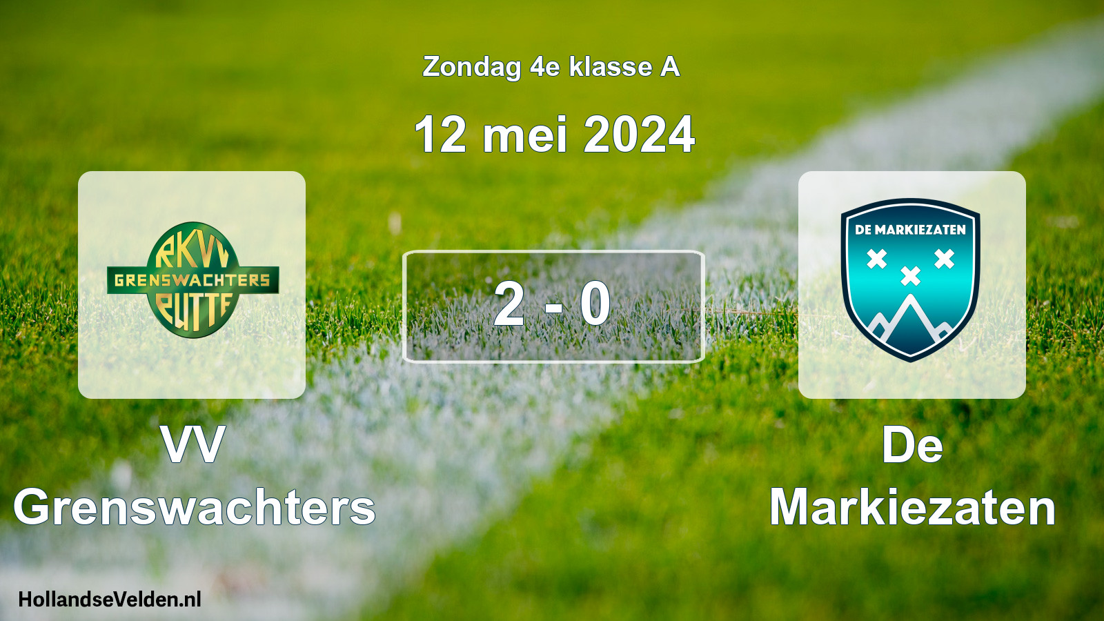 Total number of matches played: VV Grenswachters - De Markiezaten 2 - 0 (12 May 2024)