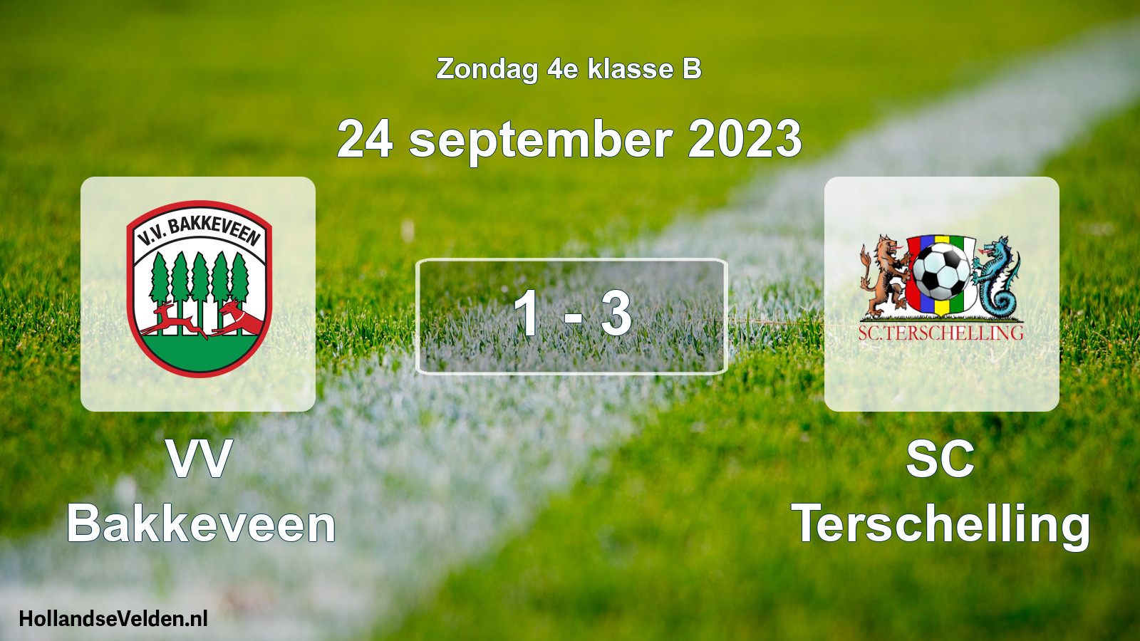Total number of matches played: VV Bakkeveen - SC Terschelling 1 - 3 (24 September 2023)