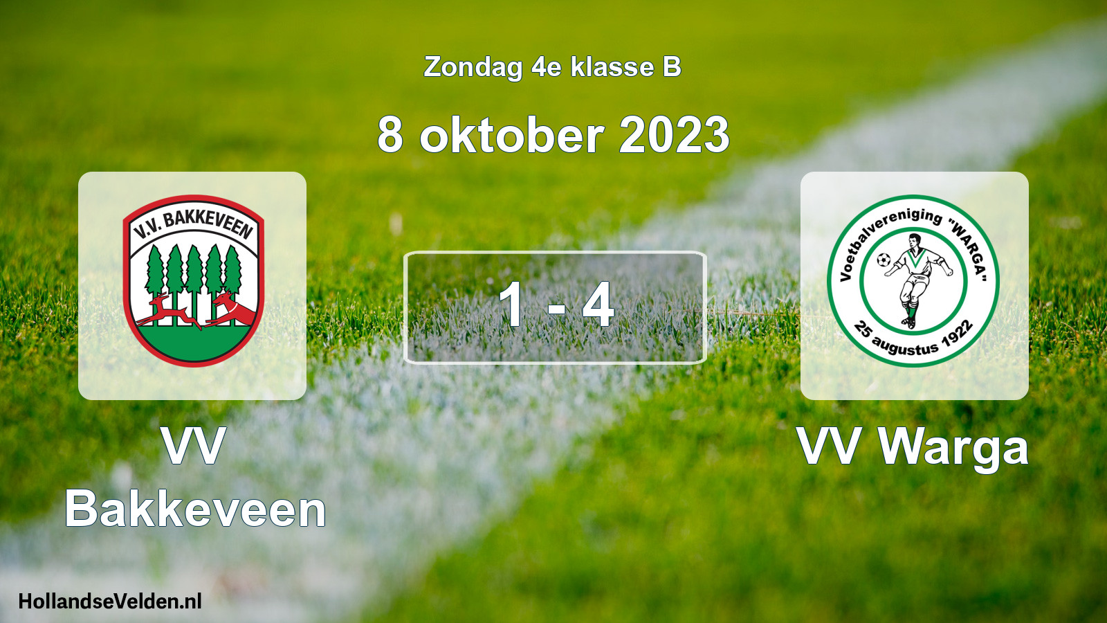 Total number of matches played: VV Bakkeveen - VV Warga 1 - 4 (8 October 2023)