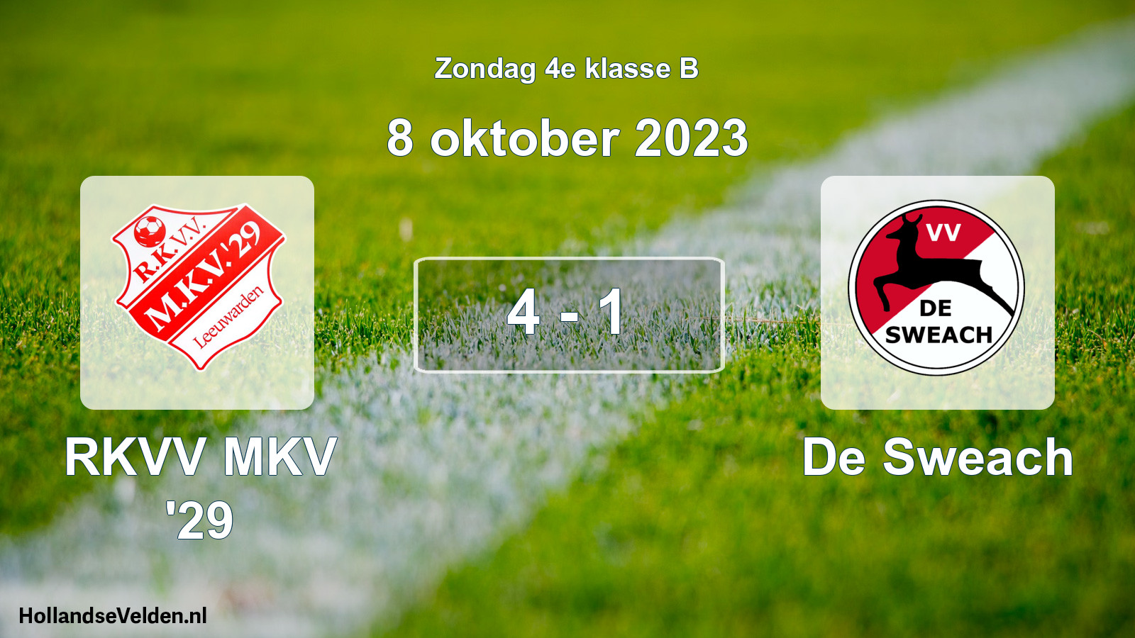 Total number of matches played: RKVV MKV '29 - De Sweach 4 - 1 (8 October 2023)