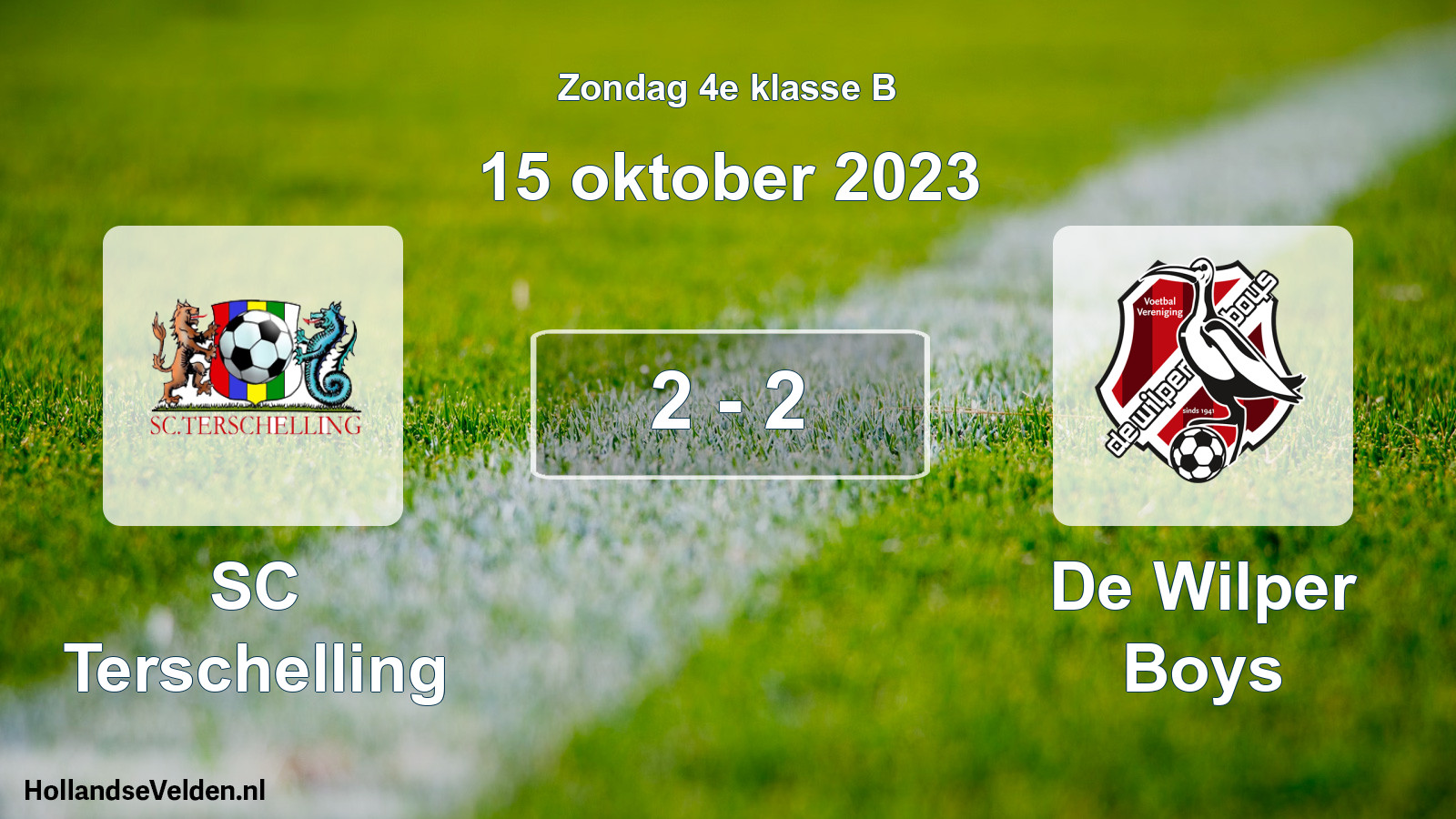 Total number of matches played: SC Terschelling - De Wilper Boys 2 - 2 (15 October 2023)