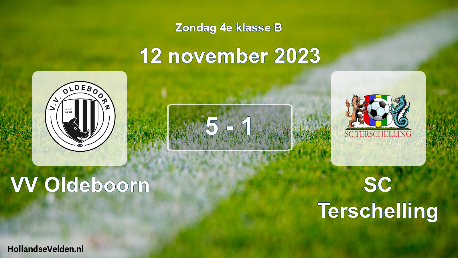 Total number of matches played: VV Oldeboorn - SC Terschelling 5 - 1 (12 November 2023)